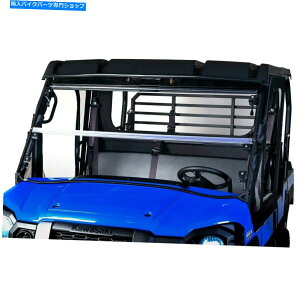 Windshield }Ek̏ꍇ15-18tOϐ|J[{l[ghKX For Kawasaki Mule PROFXT 15-18 Versa-Fold UV Resistant Polycarbonate Windshield