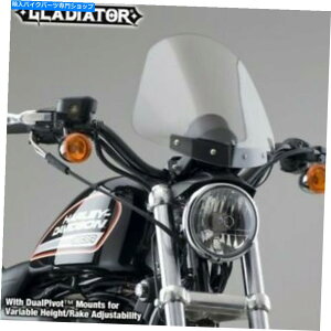 Windshield �������������m�y�ʉ��̍���RAKE���߉\�ȃt�����g�K���XN2702 National Cycle Gladiator Light Smoke Height Rake Adjustable Windshield N2702�y���s�A���i�z