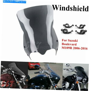 Windshield XYLBoulevard M109R 2006-2016̂߂̃tgKXX|[c̃tgEBhXN[̕̕Ό Windshield Sport Windscreen Wind Deflector For Suzuki Boulevard M109R 2006-2016