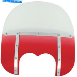 Windshield tBXVF[hbEChV[h - 15 " - FXDFiNA/bhjMEM6732 Memphis Shades Fats Windshield - 15" - FXDF (Clear / Red) MEM6732