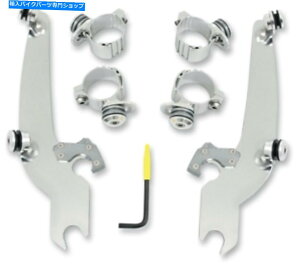 Windshield tBXFꂽgK[bN}EgLbgEl Paso SportShield XV950 MEK1992 Memphis Shades Polished Trigger-Lock Mount Kit El Paso Sportshield XV950 MEK1992