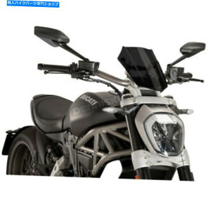 Windshield sOnCeNi_[NX[N̐VX|[cEChV[h - 8921F Puig Hi-Tech Parts Dark Smoke Naked New Generation Sport Windshield - 8921F