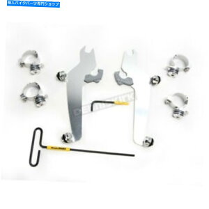Windshield tBXFVo[NCbN`FAX|[cV[ĥ߂̃tgKX}EgLbgMEK2018 Memphis Shades Silver Quick Change Windshield Mount Kit for Sportshields MEK2018