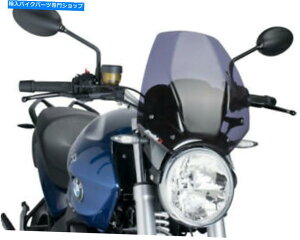 Windshield Puig 3mm̐VANhKẌÂ6488F PUIG 3mm Naked New Generation Acrylic Windshield Dark Smoke 6488F