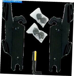 Windshield b/XMEK1952̂߂̃tBX̐F̃gK[bN}EgLbg Memphis Shades Black Trigger-Lock Mount Kit for Fats/Slims MEK1952