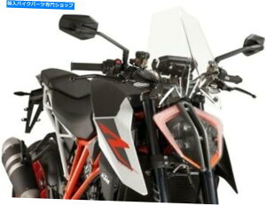 Windshield �s���O���̃X�|�[�c�̃t�����g�t�����g�X�L���O�N���A��9692W KTM 1290�X�[�p�[�f���[�NR 2017-2019 Puig Naked Sport Windscreen Clear #9692W KTM 1290 Super Duke R 2017-2019�y���s�A���i�z