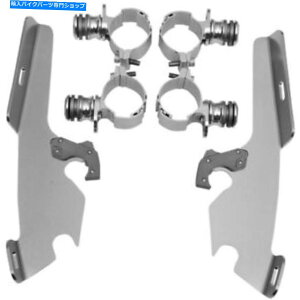 Windshield b/XEtgKX̂߂̃gK[bN}EgLbgꂽMEK1968 Trigger-Lock Mount Kit for Fats/Slim Windshields Polished MEK1968