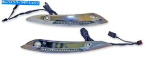 Windshield JX^_Ci~NXWindshieldg~YTRENMCHROME CD-RG-WT-15-C Custom Dynamics Windshield Trim With Turn Signals Chrome CD-RG-WT-15-C