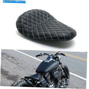 V[g n[[`bp[{bT[̂߂̐V̍v_Ch̃\^] New Black Synthetic Leather Diamond SOLO Driver Seat For Harley Chopper Bobber