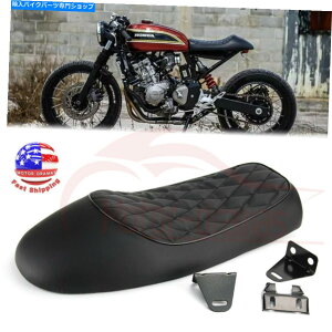 V[g ubNI[goCJtF[T[V[gnvhThz_XYL胄}n Black Motorcycle Cafe Racer Seat Hump Saddle For Honda Suzuki Kawasaki Yamaha
