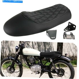 シート ハーレーホンダスズキヤマハのためのオートバイカフェのレーサーブラットハンプルレトロサドルシート Motorcycle Cafe Racer Brat Hump Retro Saddle Seat For Harley Honda Suzuki Yamaha