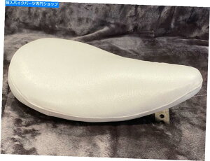 V[g Vrj[̊炩ȃ\V[gn[[I[goC̃re[WbN140 New White Vinyl Smooth Solo Seat Harley Motorcycle Vintage Look #140