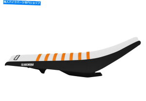 シート KTM SXF XCF XC SX 125-500シートカバー2016 - 2018ブラック/ホワイト/オレンジリブ KTM SXF XCF XC SX 125-500 SEAT COVER 2016 - 2018 BLACK / WHITE/ ORANGE RIBS