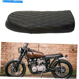 シート オートバイブラックカフェレーサーシートフラットスタイルフィットホンダCBスズキGSヤマハアメリカ Motorcycle Black Cafe Racer Seat Flat Style Fit For Honda CB Suzuki GS Yamaha US