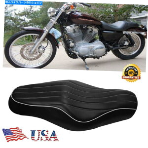 V[g n[[X|[cX^[XL883 1200 48 BF3p̃hCo[A̗qU[2AbvV[g Driver&Rear Passenger Leather Two Up Seat for Harley Sportster XL883 1200 48 BF3