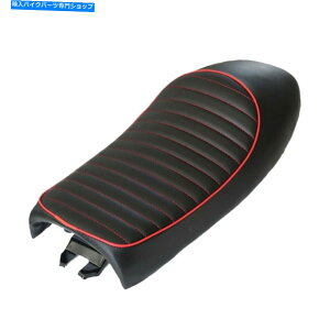 V[g ԂzǂtĂϋv̐VI[goC̃re[WX^CnvJtF[T[V[g Durable New Motorcycle Vintage Style Hump Cafe Racer Seat with Red Piping