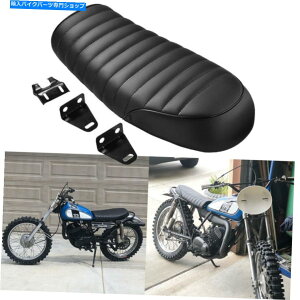 V[g JtF[T[V[gtbgThubNDT125 XS650 XS850 XJ550 XT500 SR500 Cafe Racer Seat Flat Saddle Black For Yamaha DT125 XS650 XS850 XJ550 XT500 SR500
