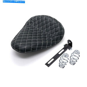 �V�[�g Bobber Chotper�̃J�X�^���̂��߂̃u���b�N�_�C�������hPU���U�[�h���C�o�̍��ȏt�ƃu���P�b�g Black Diamond PU Leather Driver Seat Spring & Bracket For Bobber Chopper Custom�y���s�A���i�z