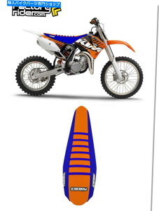 シート 2013-2017 KTM SX 85 JDRリブシートカバーブルー/オレンジ/ブルーリブスイックMFG 2013-2017 KTM SX 85 JDR RIBBED SEAT COVER BLUE/ORANGE/BLUE Ribbed By Enjoy MFG