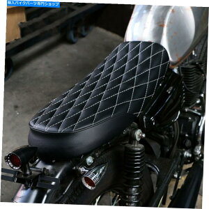 V[g XYLGS550̂߂̔̃gJtF̃[T[̃ThV[g750KZ650 400 White Line Retro Cafe Racer Saddle Seat For Suzuki GS550 750 Kawasaki KZ650 400