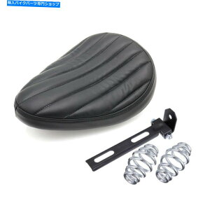 V[g ubNTUKROLL PUU[\V[gtuPbg̃n[[`bp[{o[ Black Tuk & Roll PU Leather Solo Seat Spring & Bracket For Harley Chopper Bobber