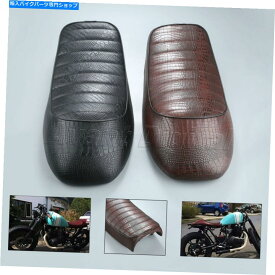 シート ホンダCB350 1972のためのヴィンテージハンプサドルオートバイカフェフラットブラットトラッカーシート Vintage Hump Saddle Motorcycle Cafe Flat Brat Tracker Seat For Honda CB350 1972