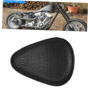 V[g n[[883`bp[{o[̂߂̍AQ[^[U[̃I[goC̃\^] Black Aligator Leather Motorcycle Solo Driver Seat For Harley 883 Chopper Bobber