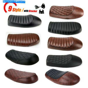 V[g z_XYL}n̂߂̃I[goCre[WJtF[T[tbgubgnvThV[g Motorcycle Vintage Cafe Racer Flat Brat Hump Saddle Seat For Honda Suzuki Yamaha