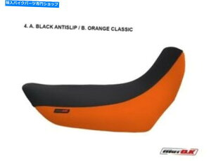V[g }nXT 660R 2004+̊{IMotokV[gJo[ƃIWF̊~ Yamaha XT 660R 2004+ BASIC MotoK Seat Cover Black and Orange Color Anti Slip