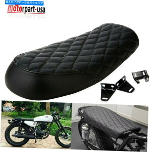 V[g z_XYL}nSR`bp[{o[̂߂̃ubNJtF[T[re[WV[g Black Cafe Racer Vintage Seat For Honda Suzuki Yamaha SR Kawasaki Chopper Bobber