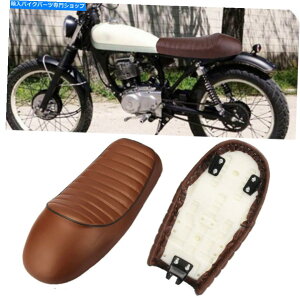 V[g F̃I[goCBe[WJtF[T[nvThV[gtBbgz_XYL}n Brown Motorcycle Vintage Cafe Racer Hump Saddle Seat Fit For Honda Suzuki Yamaha