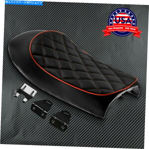 V[g I[goC̃re[WJtF̃[T[V[ggJtFThtBbgCB450ubNbh Motorcycle Vintage Cafe Racer Seat Retro Cafe Saddle Fit For CB450 Black & Red