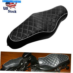 V[g n[[X|[cX^[XL 883 1200 10-16̂߂̃_Ch2̃hCo[̏ȃtBbg Diamond Two Up Driver Passenger Seat Fit For Harley Sportster XL 883 1200 10-16
