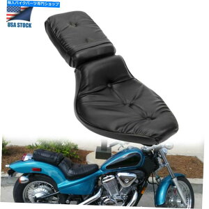 V[g z_VhE600 VT600C 1988-1993ubN̂߂2AbvhCȍȃV[gtBbg 2-Up Driver Passenger Seat Fit For Honda Shadow 600 VT600C 1988-1993 Black