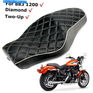 シート ハーレースポーツスターアイアンXL 883 1200カスタムのためのドライバーライダー旅客のツウーアップシート Driver Rider Passenger Two-Up Seat For Harley Sportster Iron XL 883 1200 Custom