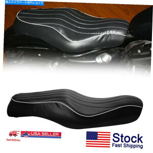 シート ハーリースポーツスターXL883N XL1200用ワンピース2アップドライバー&リアの助手席 One Piece Two up Driver & Rear Passenger Seat for Harley Sportster XL883N XL1200