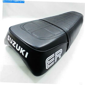 シート Suzuki TS125ER TS125 TS-125ER完全シートブラックシートホワイトロゴ FOR SUZUKI TS125ER TS125 ER TS-125ER COMPLETE SEAT BLACK SEAT WHITE LOGO