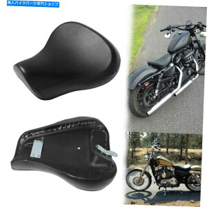 シート ハーレースポーツスターXL1200C XL883Cのための革のフロントドライバーソロの座席フィット Leather Front Driver Solo Seat Fits for Harley Sportster XL1200C XL883C