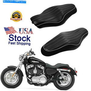 �V�[�g �n�[���[�X�|�[�c�X�^�[�̂��߂�2�̏�̍��ȗ��q�h���C�o�[�T�h��883 1200 48 2005-20 BT3 Two Up Seat Passenger Driver Saddle For Harley Sportster 883 1200 48 2005-20 BT3�y���s�A���i�z