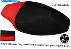シート ヤマハCS 50ジョグRデュアルシートカバー用ブラック&レッドオートモーティブビニールカスタム BLACK & RED AUTOMOTIVE VINYL CUSTOM FOR YAMAHA CS 50 JOG R DUAL SEAT COVER