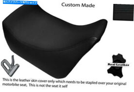 シート 黒ステッチカスタムフィットスズキRG 250 83-87フロントレザーシートカバー BLACK STITCH CUSTOM FITS SUZUKI RG 250 83-87 FRONT LEATHER SEAT COVER