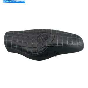 シート 市松模様の運転席座席の2つの上のシートレザーのためのハーリースポーツスターXL 883 Checkered Driver Passenger Seat Two Up Seat Leather For Harley Sportster XL 883