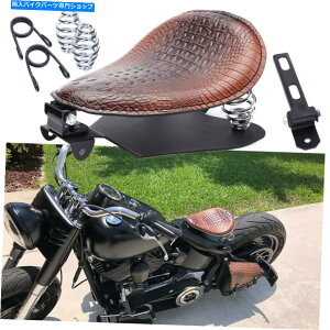 V[g n[we[W\tgXvOt@[{o[̂߂̃jU[\̍ȏt Crocodile Leather Solo Seat Spring For Harely Heritage Softail Springer Bobber