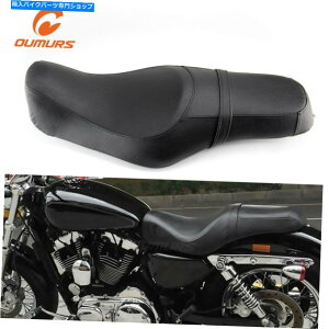 V[g n[[X|[cX^[XL 883 1200 48ACÂ߂̃hCo[qU[2AbvV[g Driver & Passenger Leather Two Up Seat for Harley Sportster XL 883 1200 48 Iron