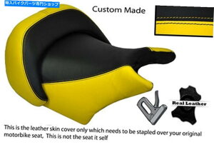V[g ubNCG[JX^tBbg}nvő1200tgC_[U[V[gJo[ BLACK & YELLOW CUSTOM FITS YAMAHA V MAX 1200 FRONT RIDER LEATHER SEAT COVER