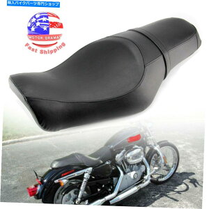 V[g n[[X|[cX^[XL 883 1200 48p̃hCo[A̗qU[22AbvV[g Driver&Rear Passenger Leather Two 2-Up Seat for Harley Sportster XL 883 1200 48