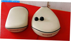 シート ホンダスーパーカブC50 C100 C102 C105 C105ホワイト - クリームフロント&リアシートセット2ピース#BI580 HONDA SUPERCUB C50 C100 C102 C105 WHITE -CREAM FRONT & REAR SEAT SET 2PCS #BI580