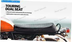 V[g C^[Zv^[650̂߂̃CGtB[hc[OfAV[gubN -  Royal Enfield Touring Dual Seat Black For Interceptor 650 - Express Shipping