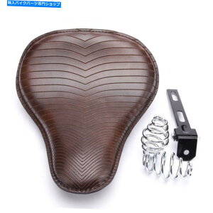 V[g n[[X|[cX^[`bp[̂߂̃I[goC{o[\V[gXvOuEU[ Motorcycle Bobber Solo Seat Spring Brown Leather For Harley Sportster Chopper US