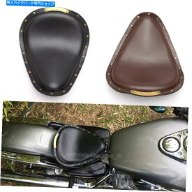 シート ブラックオートバイボバーソロ運転席スプリングブラケットキットハーレーダビッドソン Black Motorcycle Bobber Solo Driver Seats Spring Bracket Kit For Harley Davidson